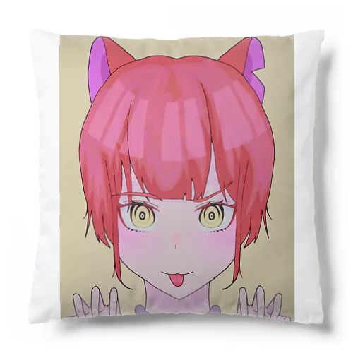 赤猫擬人化の女の子 Cushion