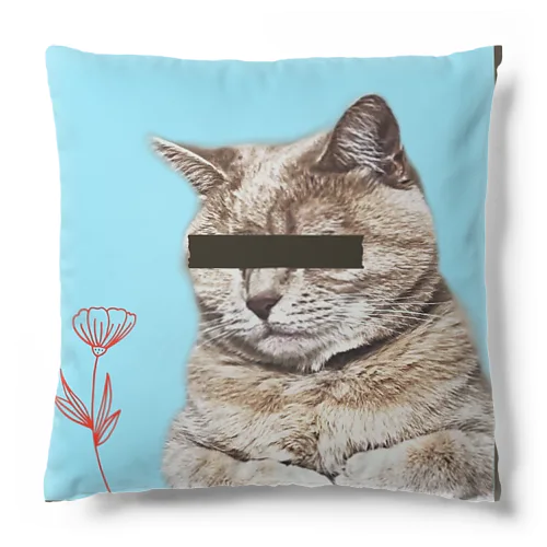 cat & flower Cushion