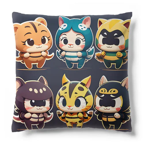 イカネコレンジャーズ Cushion