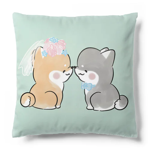 ほんわかしばいぬ(ウェディング２) Cushion