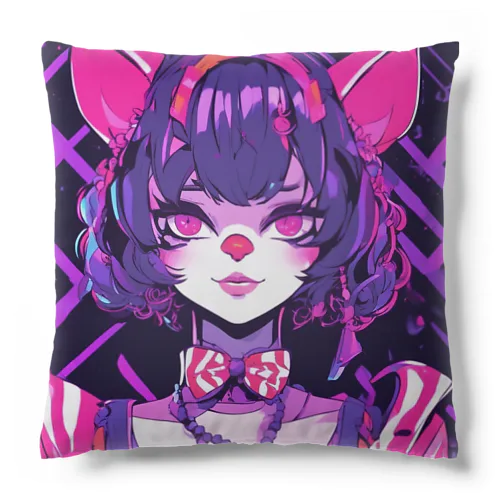 パンクビビッド・ピエロキャットレディ Cushion