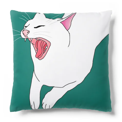 猫あくび Cushion