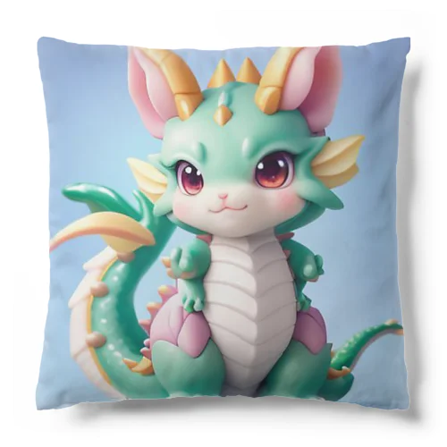 もふもふ村のグリーンドラゴン Cushion