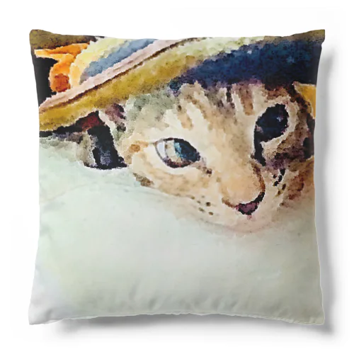 ブランケットからひょっこりニャンコ🐱 Cushion