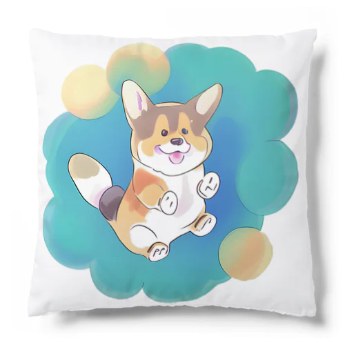 コーギーの大ジャンプ Cushion