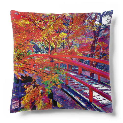 伊香保 河鹿橋の紅葉 Cushion