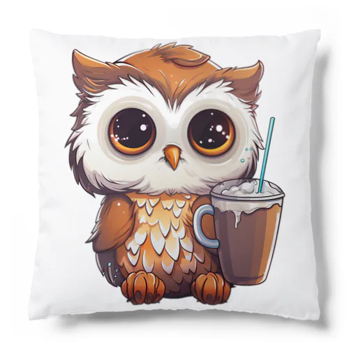 フクロウとコーヒー Cushion