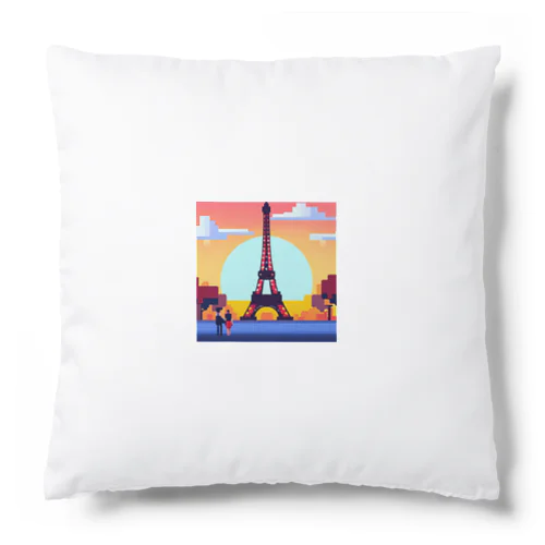 フランスの風景のピクセルアート Cushion