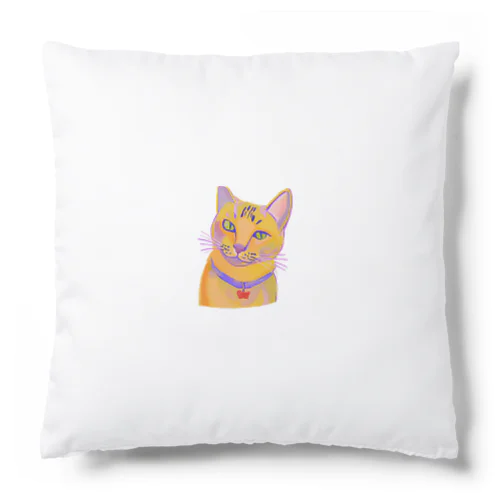 鮮やかな凛々しい猫さんのイラストグッズ Cushion