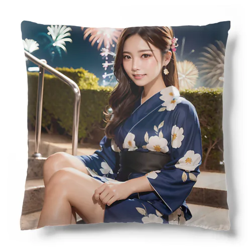 ゆき　AI美女(浴衣ver) Cushion