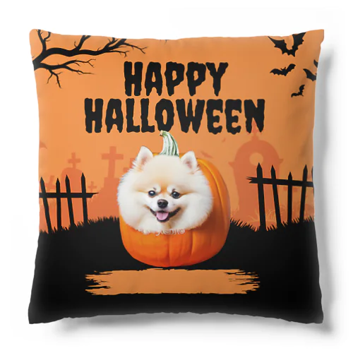 ハロウィンを楽しむ犬 Cushion