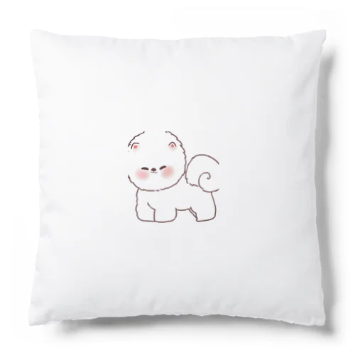 ふわふわの白い犬 Cushion