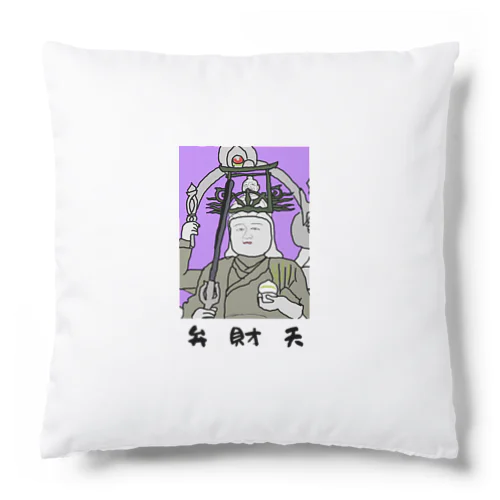 弁財天（切抜きロゴ/淡色グッズ用） Cushion