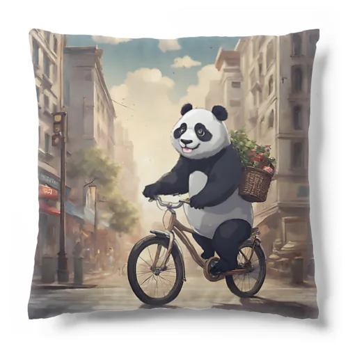 自転車でお買い物パンダくん Cushion