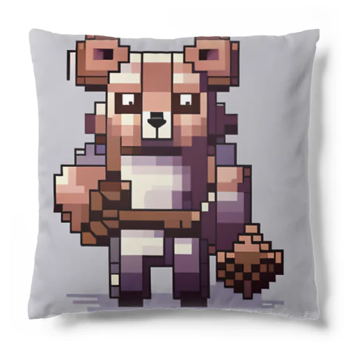 ドット絵ー動物戦士メカニック小熊 Cushion