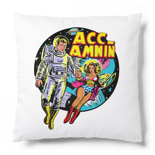 宇宙の男女　　昔のアメコミ風 Cushion