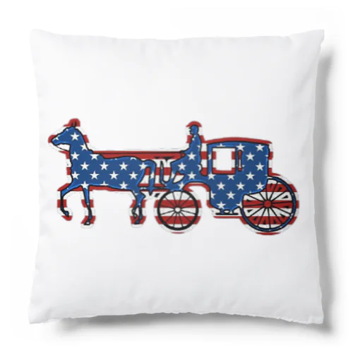 馬車　Flag of the United States Cushion