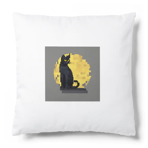 ピクセルアート黒猫　6 Cushion