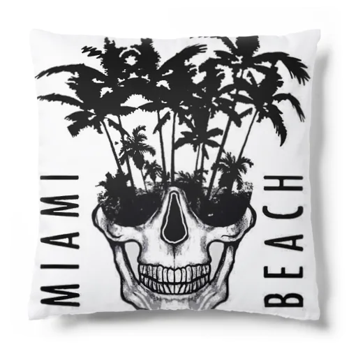 マイアミ　ビーチ　スカルデザイン Cushion