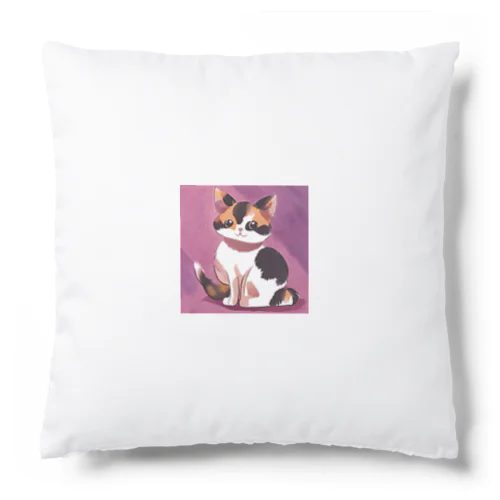 かわいい　三毛猫　グッズ Cushion