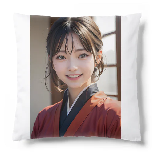 優しく微笑む町娘 Cushion