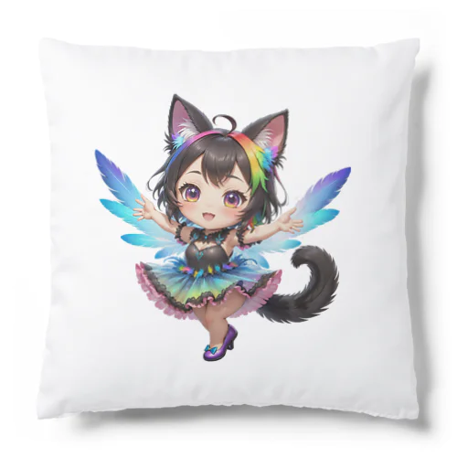 妖精のハロウィンフェス（黒猫2） Cushion