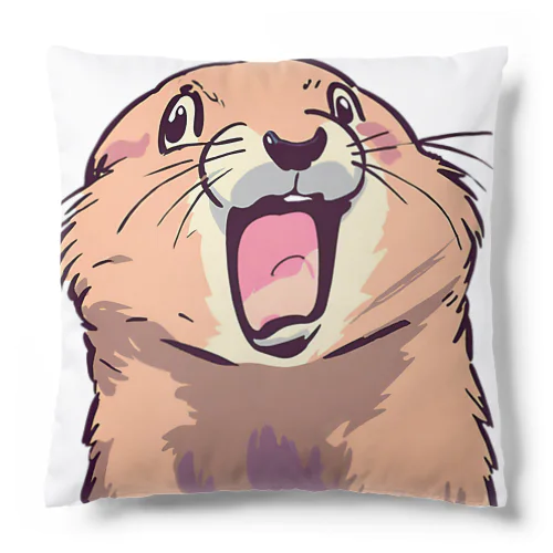 アニマル　叫ぶ　マーモット Cushion