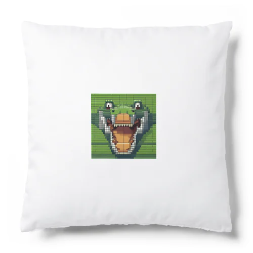 ピクセルで描かれたクールなワニ Cushion