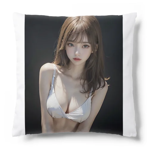 美女図鑑（白い服） Cushion