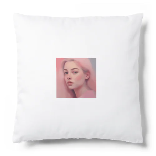 ピンクのチーク美女 Cushion