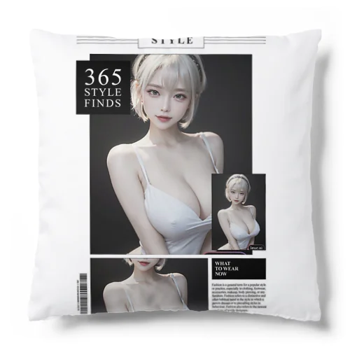 美女 図鑑（いつもの場所で） Cushion