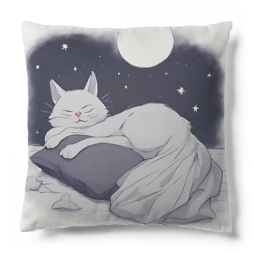 夜に白猫と… Cushion