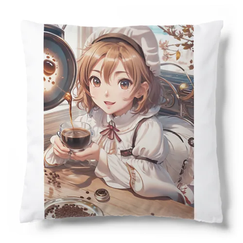 コーヒーつぐ女の子 Cushion