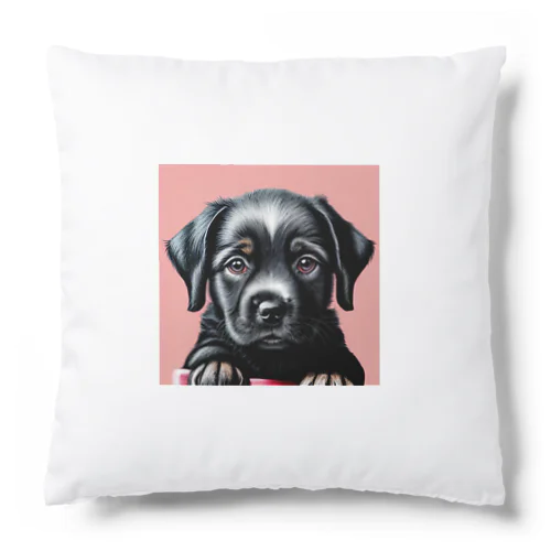 黒い子犬 Cushion