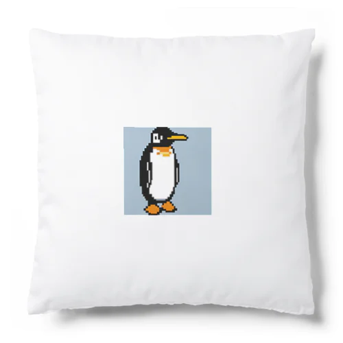 どこかを見ているペンギン　ピクセルアート Cushion