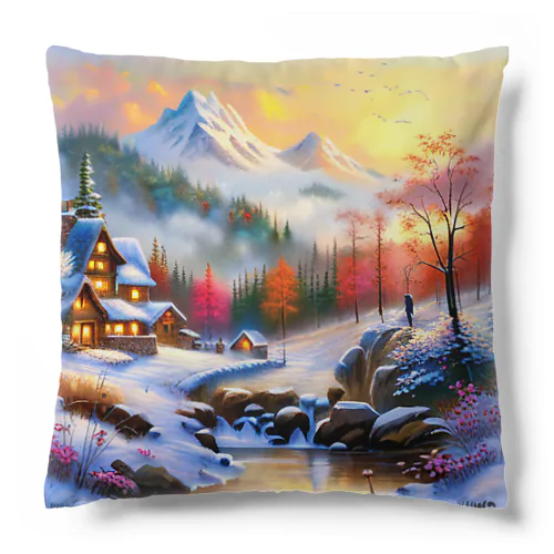 幻想的な雪景色のグッズ Cushion