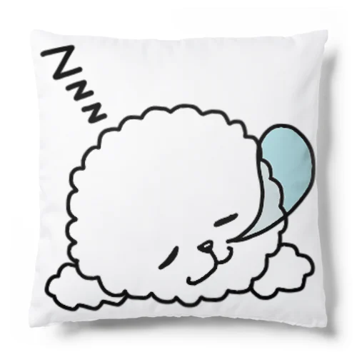 Sleeping Bichon Frise クッション