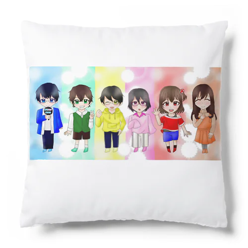 24-にじ-メンバーキャラ全員集合クッション Cushion