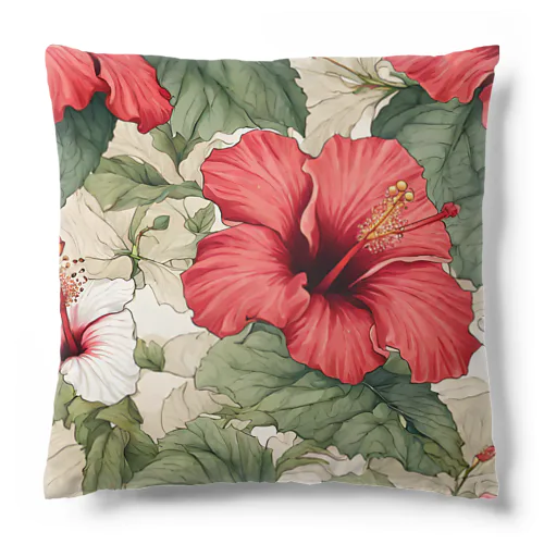 Beautiful hibiscus illustration Cushion