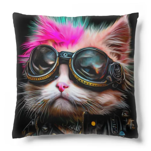Perfectly Punk Cats Cushion