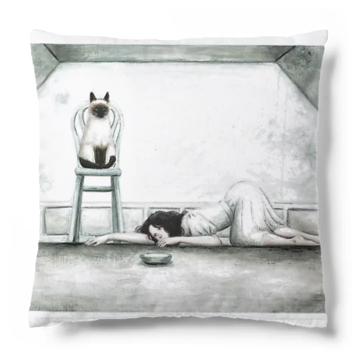 シャム猫娘 シングル「リボとリール」ジャケットイラストグッズ Cushion