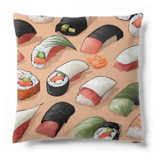Nigiri sushi plain background illustration Cushion