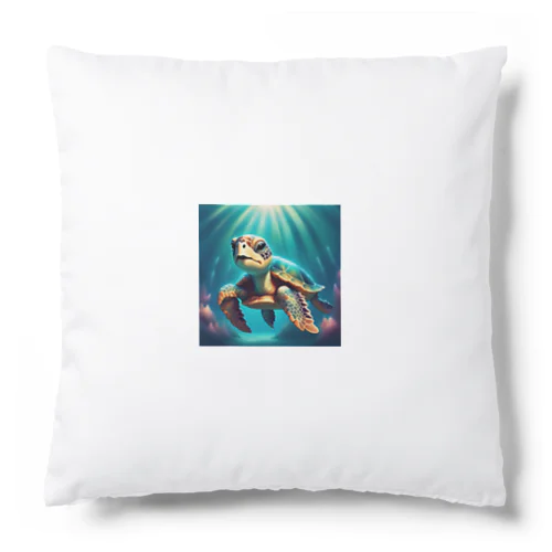 可愛らしい天使のような海ガメのイラストグッズ Cushion