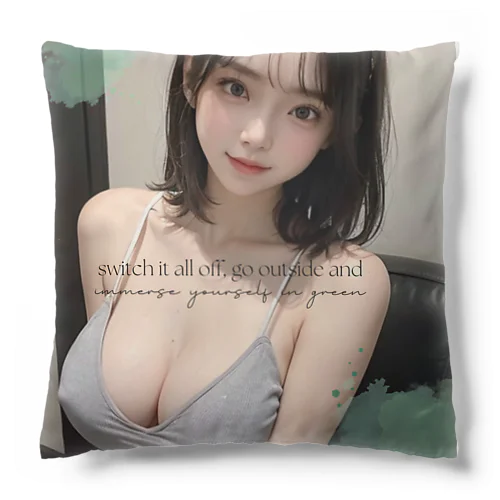 美女 図鑑（ニットブラ） Cushion