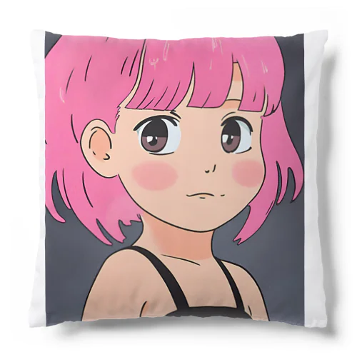 ピンク髪の少女② Cushion