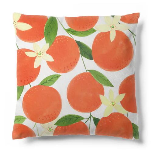 Oranges et fleurs Cushion