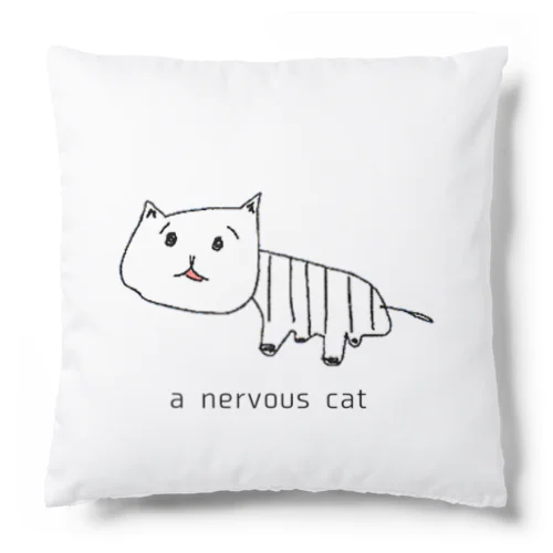 a nervous cat - あやういねこ -  Cushion