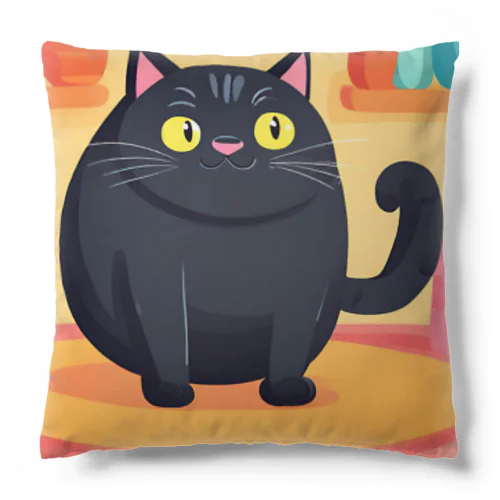 ぽて黒猫 Cushion