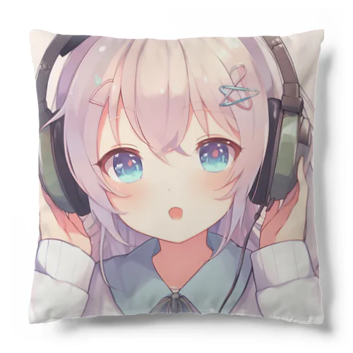 可愛いヘッドフォンガール Cushion