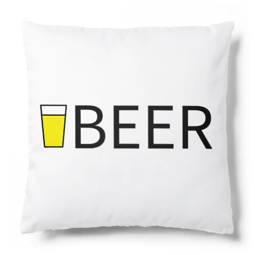 ビール_ロゴ(透過) Cushion